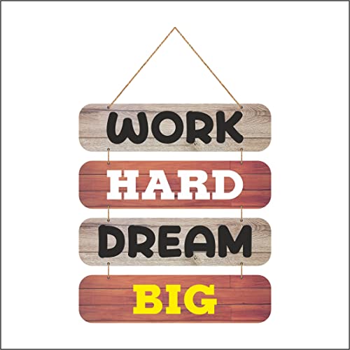 Image of Zesta Dream Big Wooden Wall Hanging Decorative Items /Hanging Home Wall Decor Items /MDF Decoration Items /Cute Wall Art For Living Room /Home Decor Items Living Room