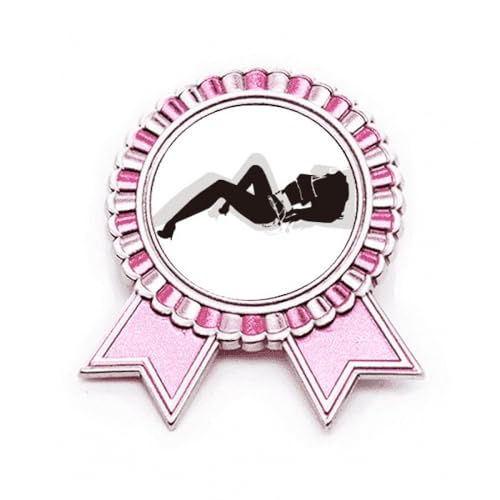 Broche Hot Girl rose en métal taille M idéale pour vos soirées