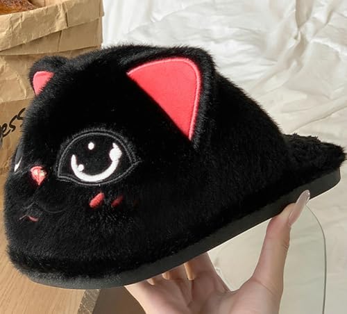 Solyinne Cute Cat Slippers for Women Men Animal Anti-Slip Funny Animal Winter Warm Memory Foam House Slipper Indoor Outdoor 5