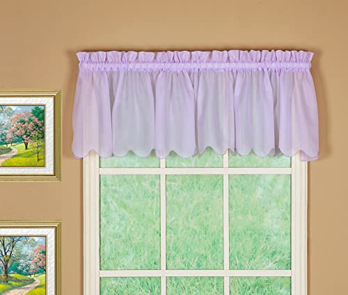 Today's Curtain Emelia Original gardinkappa i voile, 35,5 cm, lila, 152,4 cm B x 35,56 cm L