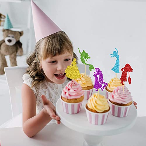 29 Pieces Princess Cupcake Toppers Decor Birthday Cake Decorations,Fruits Cake Decorations For Girls Kids Birthday Baby Shower Theme Princess Birthday Party Decoration Supplies (Princess) #TOP6