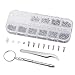FEIGO 1100 Piezas Tornillos Gafas, Tornillo para Gafas,Relojes,Tornillos Tuercas Kit de Reparación con Destornillador para Gafas Relojes Gafas de Sol