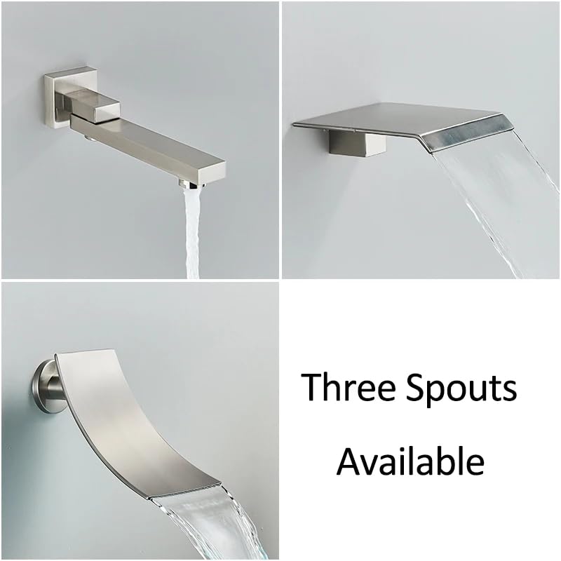Mitigeur de douche 3 voies en nickel résistant pour baignoire