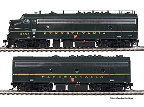 Walthers Mainline 920-49537 HO Scale EMD FP7 & F7B Standard DC - Pennsylvania Railroad EFP-15#9834A, EH-15#9834B (Tuscan 5-Stripe)