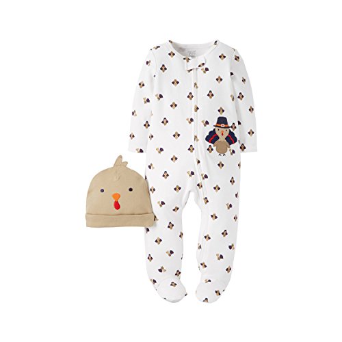 Just one you By Carter's Unisex Sleep-N-Play and Hat Set - Turkey (6 Months)