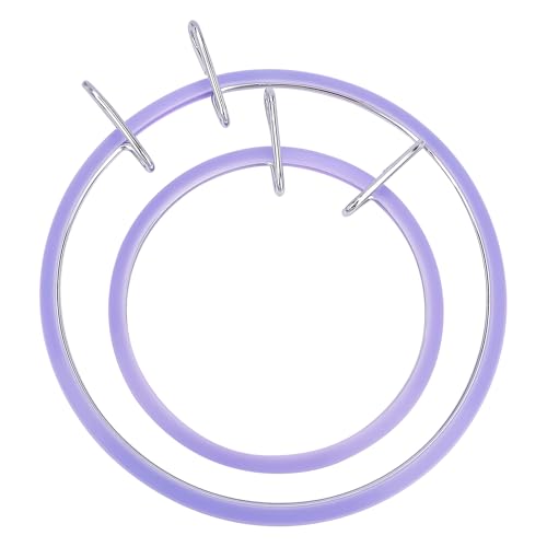 Image of GORGECRAFT 2 Sizes Metal Spring Tension Embroidery Hoops Tension Stich Hoop Set Circle Round Frame Art Craft for Sewing (4.7 inch, 6.6 inch)