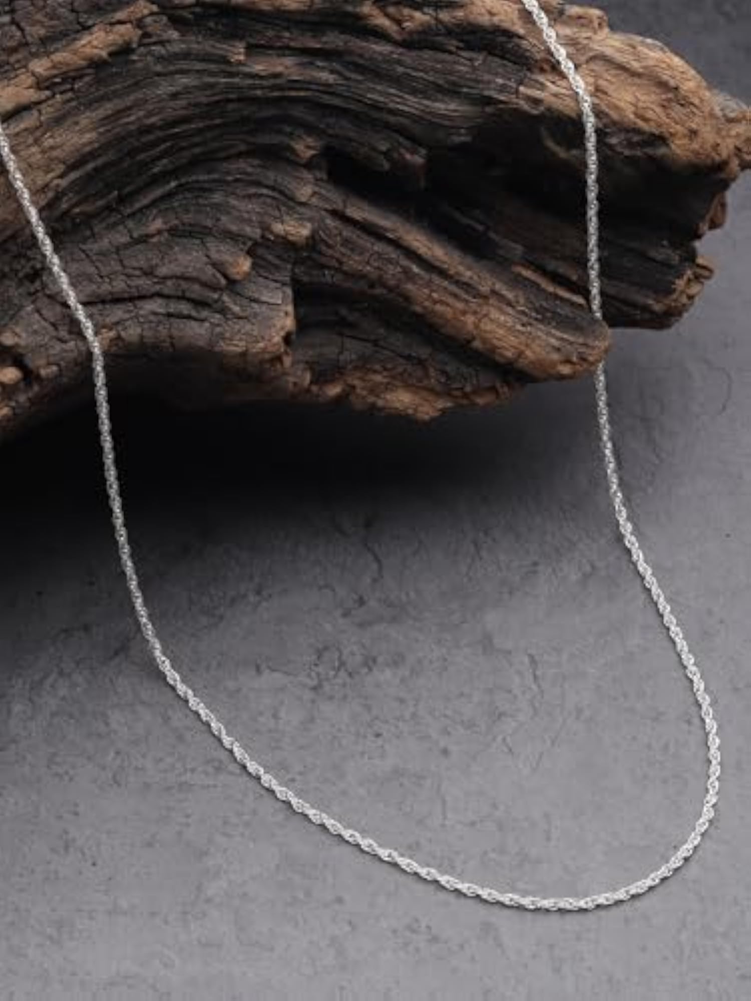 Stylish 925 Sterling Silver Fish Chain Pendant Necklace
