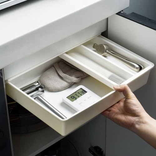 Organiseur tiroir bureau blanc grand format MERRYHAPY - 7