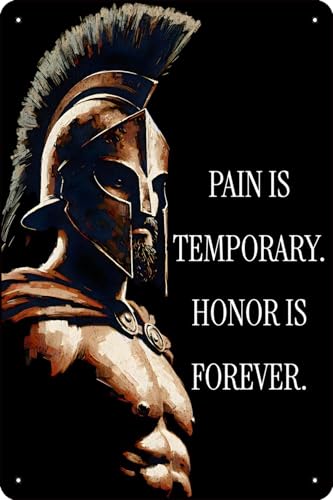 Vintage Metal Sign Spartan Warrior Code motivational For Gym Workout Posters Fitness Plaque Inspirational Wall Decor 8x12 Inches