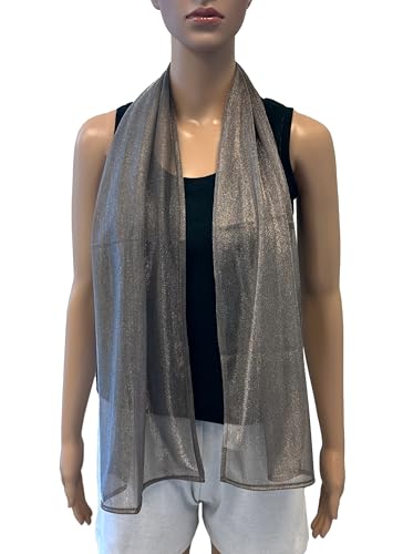 Image of EMF Scarf Shielding 5G RF and EMF made with Silver Fabric, Unisex (Silver STU)