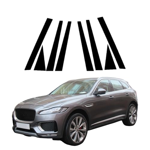 Cubiertas de pilares en negro brillante para Jaguar F-Pace 2016-2022, acabado elegante