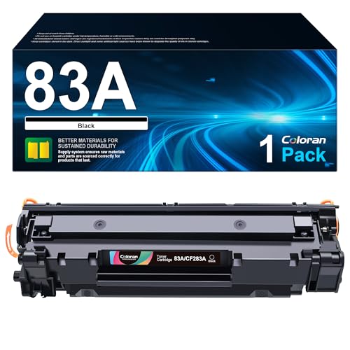 Coloran 83A CF283A Schwarz, für HP 83A CF283A Toner, Kompatibel mit HP Laserjet Pro MFP M125nw M125a M126a M126nw M127fn...