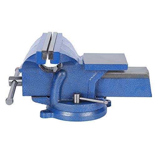 8 Inch Table Vice, Heavy Duty Bench Vice with 360 Degrees Swiveling Base Drilling Machines Accessory Forging Jaw Cast Iron Workshop Vise for Woodworking/Drilling/Metalworking