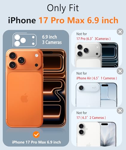 Image of FNTCASE for iPhone 17 Pro Max Case: [Compatible with Magsafe] Integrated Silicone Phone Cases with [Full Camera Protection] [Screen Protector] Military Grade Shockproof Protective Cover - Full Gray