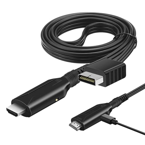 VBESTLIFE Cable HDMI para Consola P2 y P1, Adaptador P1/P2 a HDMI con Salida de Señal RGB Verdadera, Cable Convertidor de Vídeo para Consola de Juegos