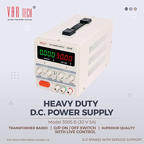 VAR TECH 3005 B DC Power Supply Variable 30V 5A Transformer Based with Output On/Off Switch - Image 2