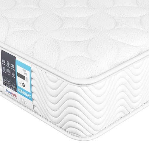 Yaheetech Double Mattress 4ft6 Pocket Sprung and Memory Foam Mattress，Medium Firm，White 135x190x20cm