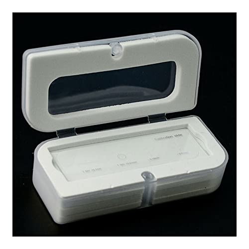 顕微鏡観察 クロスドット 0.01MM 顕微鏡ステージ マイクロメーター キャリブレーションスライド 4つの測定スケール付き 実体/生物顕微鏡用