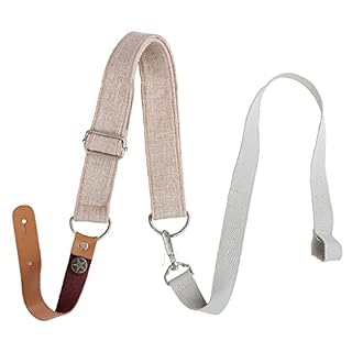 XWWDP Bandoulière sans Crampons pour ukulélé Sélectionné Café/Beige Bicolore Coton Respirant Longueur De La Sangle… - Les Beatles, Paul McCartney, John Lennon, RIngo Starr, George Harrison