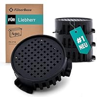 FilterBase® Aktivkohlefilter 4 Stück passend für Liebherr 9096342, 9881116, 7440006, 9882304 und Miele 10806820 Kühlschrank Filter