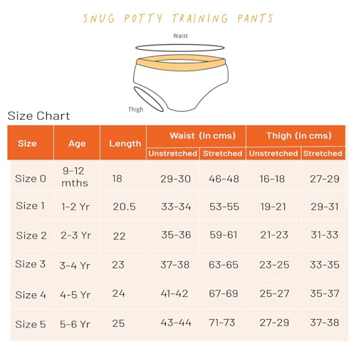 Image of SNUGKINS - Snug Potty Training Pull-up Pants for Babies /Toddlers /Kids. Reusable Potty Training Padded Underwear