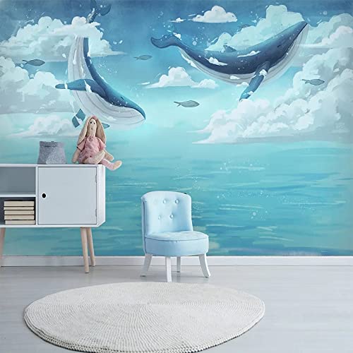 Papier peint Nordic Océan Baleine murale 3D 140x100 cm - 2