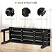 ONBRILL Outdoor Bench, 2-Person Poly Lumber Garden Bench, All-Weather Patio Bench Will not Rot and Fade for Garden, Porch, Backyard and Park, Easy Installation, Black