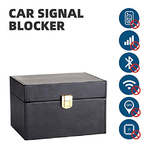 Boîte de blocage du signal de clé de voiture - FAGORY Grande boîte Faraday pour clés de voiture - Blocker RFID - Cage antivol Faraday - Boîte de rangement sans clé - Sécurité pour clés à distance