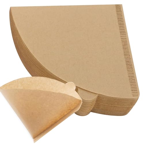 ECVV 100 Count Disposable Coffee Paper Filters 2-4 cups V60 Coffee Filters V-Shaped Unbleached Disposable Coffee Filters V-Shaped Paper Fits for Drip and Compatible with Pour Over Coffee Maker