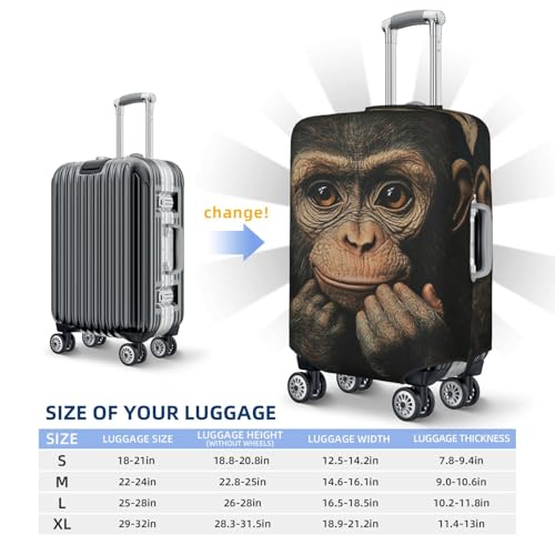 Luggage Cover Elastic Suitcase Cover Protector The silent monkey Luggage Covers Travel Suitcase Covers Carry On Luggage Sleeve Suitcase Baggage Cover for Adult Travel2