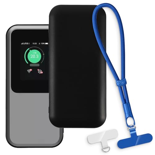 OAGELIM 2-in-1�ی�P�[�X�ƃ��X�g�X�g���b�v ZTE U60 Pro MU5250 �Ƃ̌݊������� ���O���\�ȃ��j���[�h�t���d�b�J�o�[�A����~�ߕ����h�~�O���b�v�n���h�� (�u���b�N + �u���[)