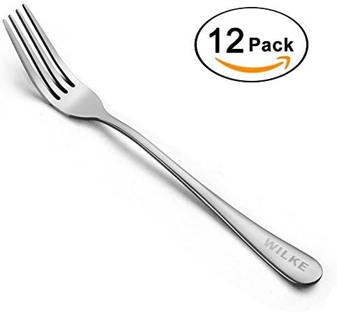 WILKE Dinner Forks,18/10 Stainless Steel Dinner Forks Set of 12,8 Inches