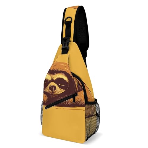 Bolso Bandolera Sloth Lying Down para Hombre y Mujer miniatura 1