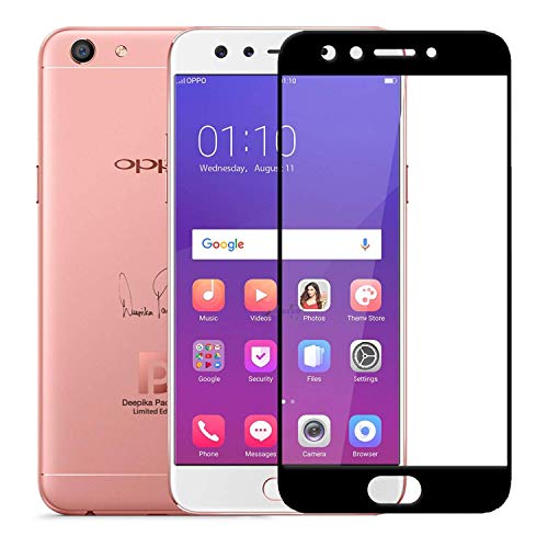 Image of Screen Protector for Oppo F3 Plus (Black) Tempered Glass Edge-to-Edge 6D Screen Guard With Installation Kit