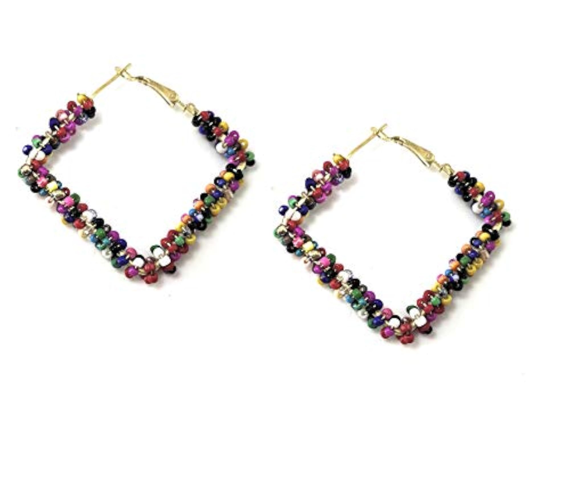 Pack of 2 Multi-Colour Fashionable Hoop Earrings