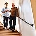 Abiglifty 3FT Pipe Handrail, Hand Rails for Indoor Stairs, Stair Railing Indoor, Grab Bars for Wall, Outdoor Handrails for Exterior Steps, Elderly Safety Handle for Stairs Porch Bathroom (Black,90cm)