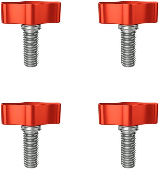 4 Pcs Stainless Steel Thumb Screws Tee Wing Knobs Thumb Screws Threaded Thumb Handle Hand Clamping Tightening Screws Thumb Screw Fasteners for Wood 5/16" x 3/4"