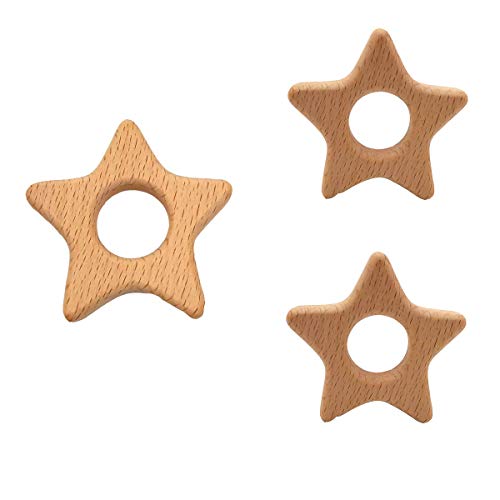 Image of Lovely Cartoon Wood Star Toys Pure Natural Animal Shape Beech Wooden Handmade Pattern DIY Jewelry Making Necklace Pendant (10pcs)