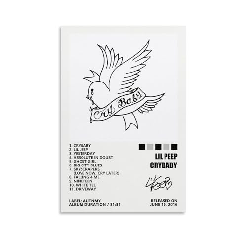 LONLMZO Lil Poster Peep Crybaby Music Album Cover Posters for Room Canvas Wall Art Bedroom Decor 12x18inch(30x45cm)