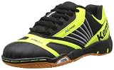 Kempa Unisex-Kinder Cyclone Jr. Handballschuhe, Schwarz (schwarz/Fluo gelb/Cyan 01), 33 EU