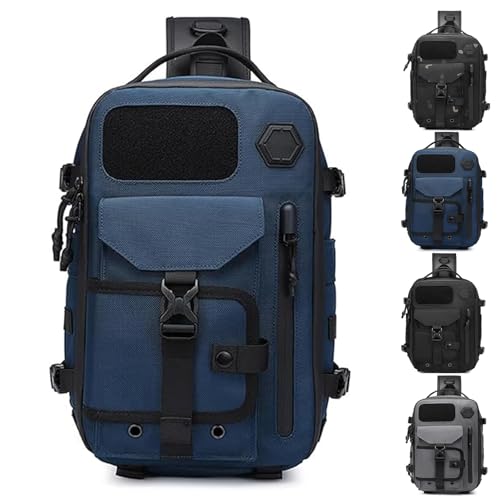 Cosmos Explorer Sling Bag, Anti Theft Tactical Sling Backpack, for Outdoor Hiking (blue)
