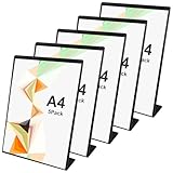 Clarté sans réflexion pour un effet publicitaire : présentoir de table en acrylique transparent A5 sans réfraction gênante de la lumière – Fabriqué pour les dictons esthétiques allemands. L'acrylique de qualité supérieure ne se décolore pas sous la lumière néon (vs. Plexi bon marché. ), garantit des menus lisibles jusqu'à minuit. Idéal pour les dégustations de vin ou les galeries.