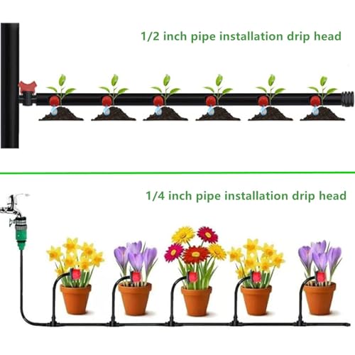 Wzzy Gurden 300 Stück Bewässerung Tropfer Sprinklerköpfe Düsen Bewässerungs Sprinkler Einstellbar Bewässerung Tropfer Sprinkler Micro Tropfer Bewässerung System Acht Löcher für Die Gartenarbeit