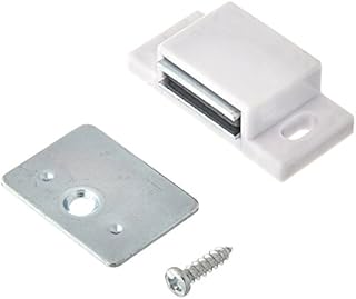 Shutter Hardware 50631-R Box of 10-15lb Single Magnetic Catch White/zinc Retail Pack.