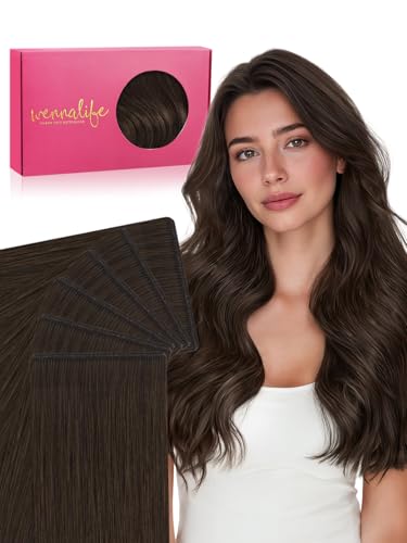 WENNALIFE Genius Tape in Hair Extensions Human Hair, Invisible Tape in
