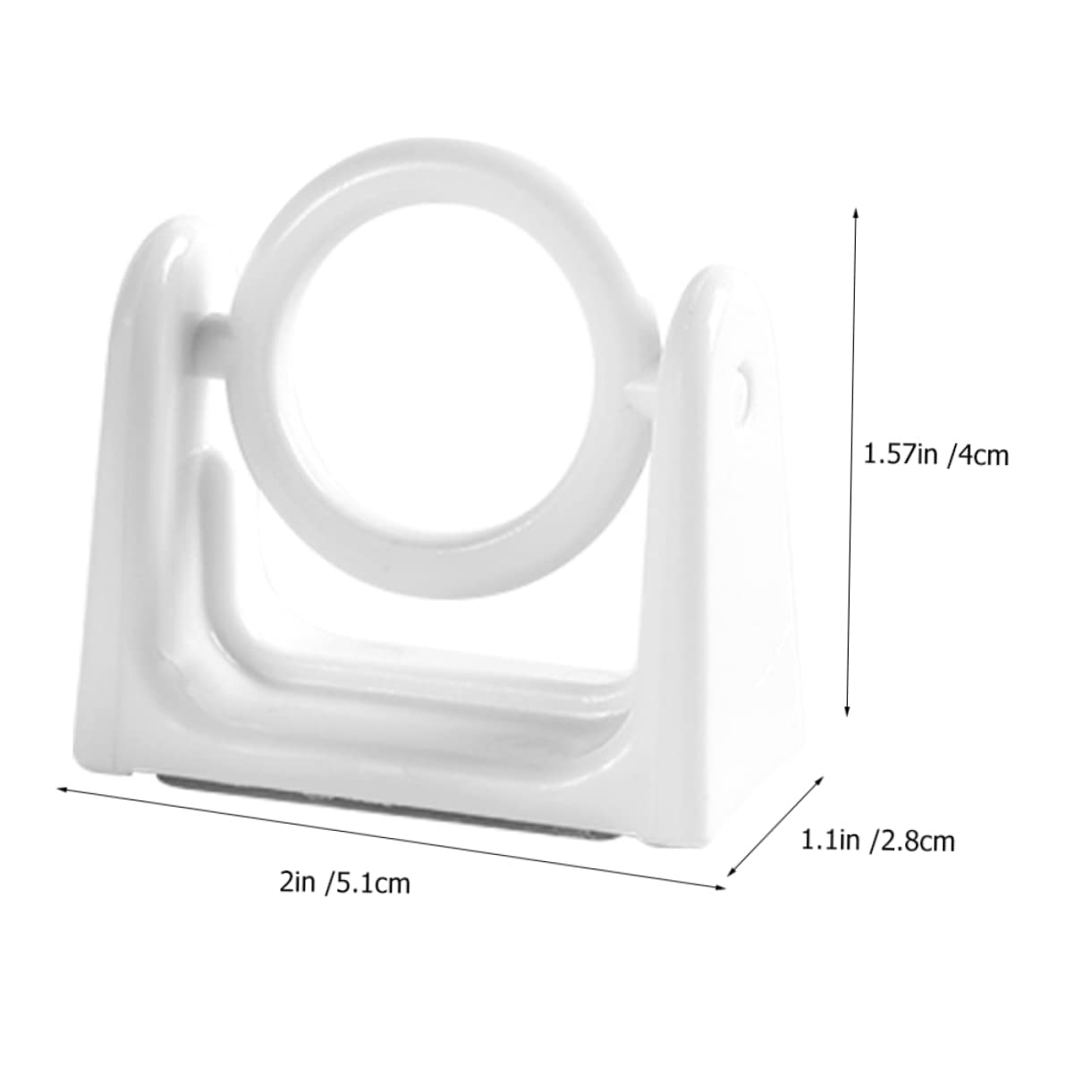 MUCKLILY 4pcs Nail Curtain Rod Holders Heavy Duty Brackets for Bathroom Living Room Kitchen Easy to Install Wall Mounted Curtain Rod Hooks and Stable Design