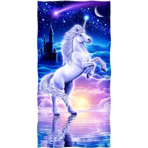 Dawhud Direct Unicorn Beach Towel for Women, Girls, Kids, Men, Unicorn Bath Towel Print 30
