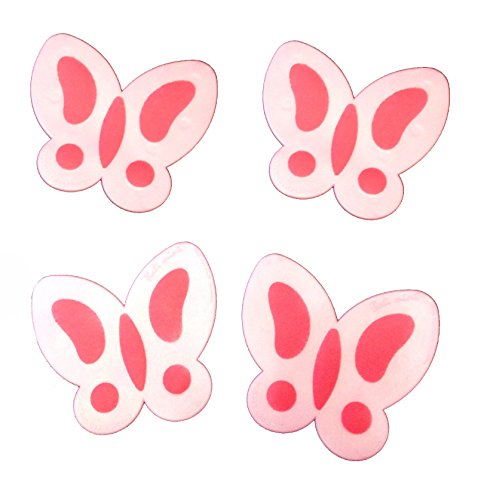 Outlook Design Bali Mini Set de 4 Alfombrillas Antideslizantes para baño y Ducha, Rosa