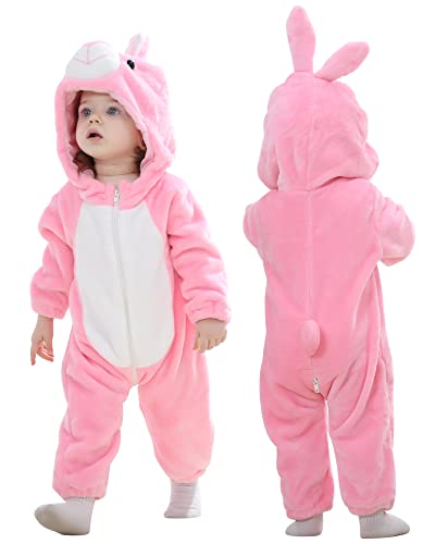 MICHLEY BéBé Grenouillères Animal Pyjama Combinaison Barboteuse Enfant Filles Costume Lapin 25-30 Mois