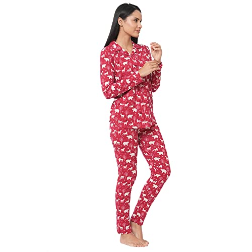 Image of Sweet Dreams Women's Cotton Printed Night Suit Set